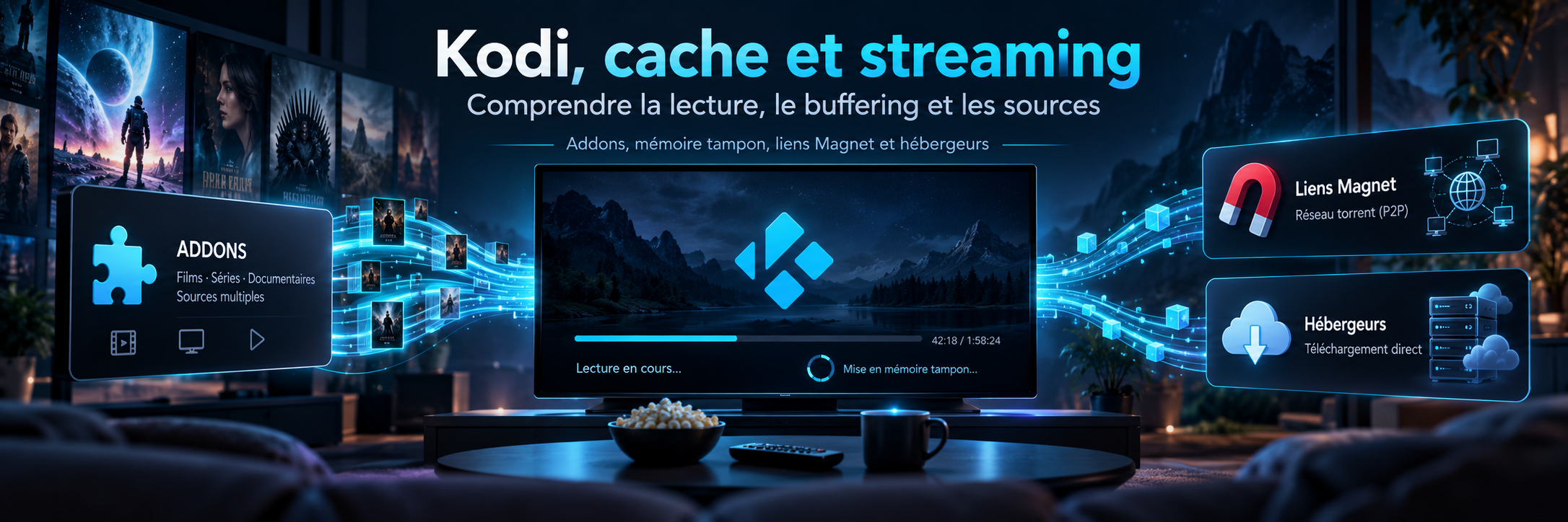 Kodi, cache et streaming
